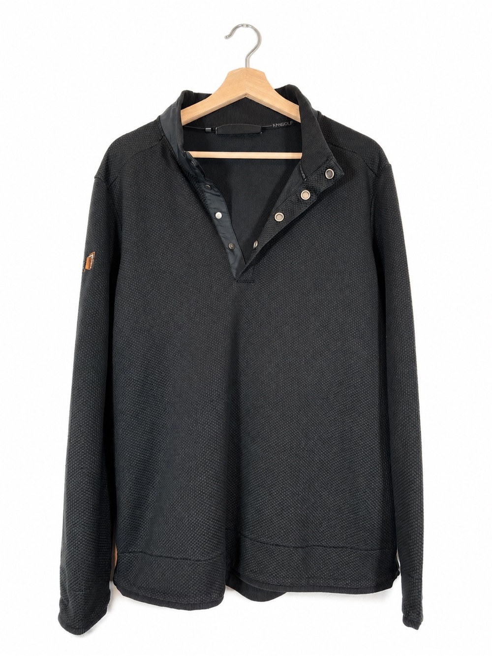 Henley Long Sleeve Snap Button Jacket Pullover Utility Gorpcore XL Outdoor